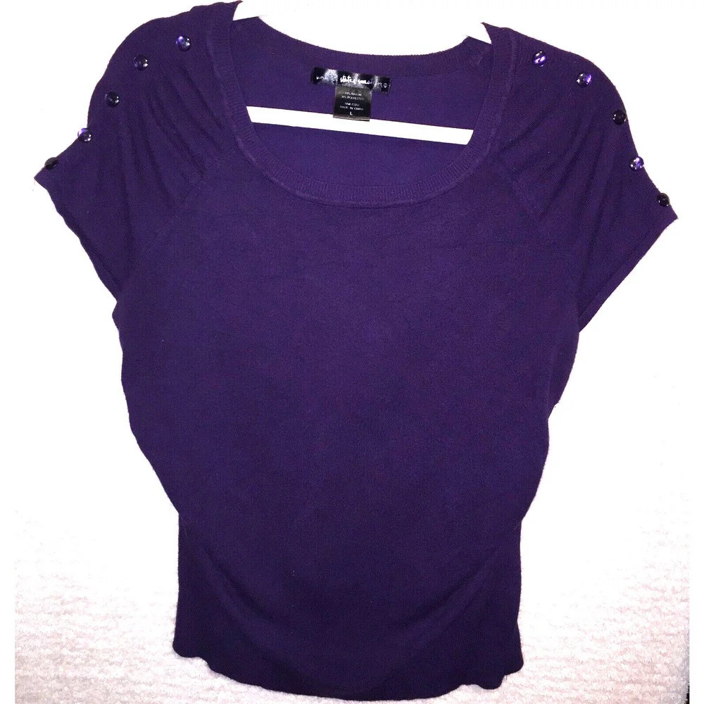 United States Sweater L purple RN # 73352